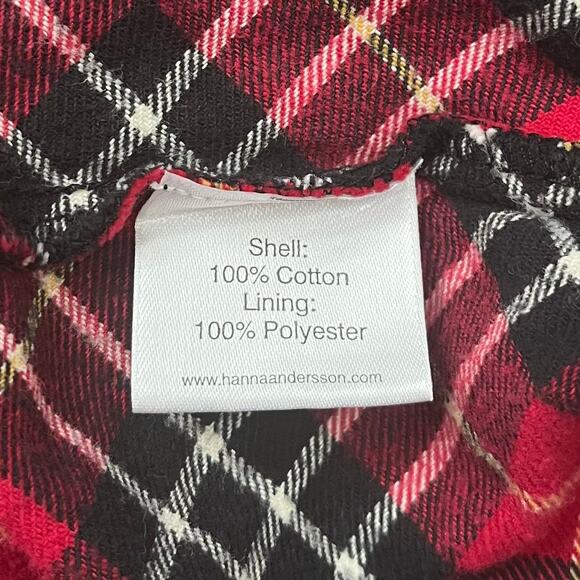 Hanna Andersson Holiday Dress Red Black Plaid Skirt Velvet Bodice Girl's 5 / 110 - Picture 5 of 8